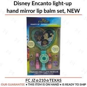 Disney Encanto light-up hand mirror lip balm set, NEW